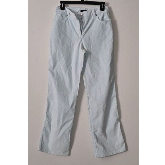 Jones Wear Sport Stretch Straight Leg Corduroy Pants Size 4 Light Blue - Picture 1 of 10